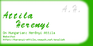attila herenyi business card