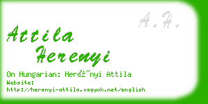 attila herenyi business card